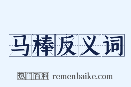 马棒反义词是什么意思的图片